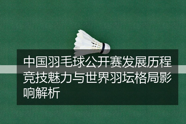 中国羽毛球公开赛发展历程竞技魅力与世界羽坛格局影响解析